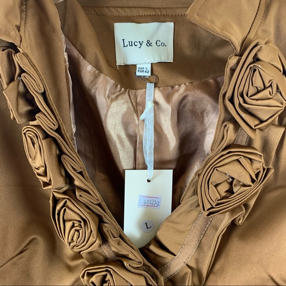 Lucy Paris Bronze Floral Embellished Jacket - Picture 5 of 9